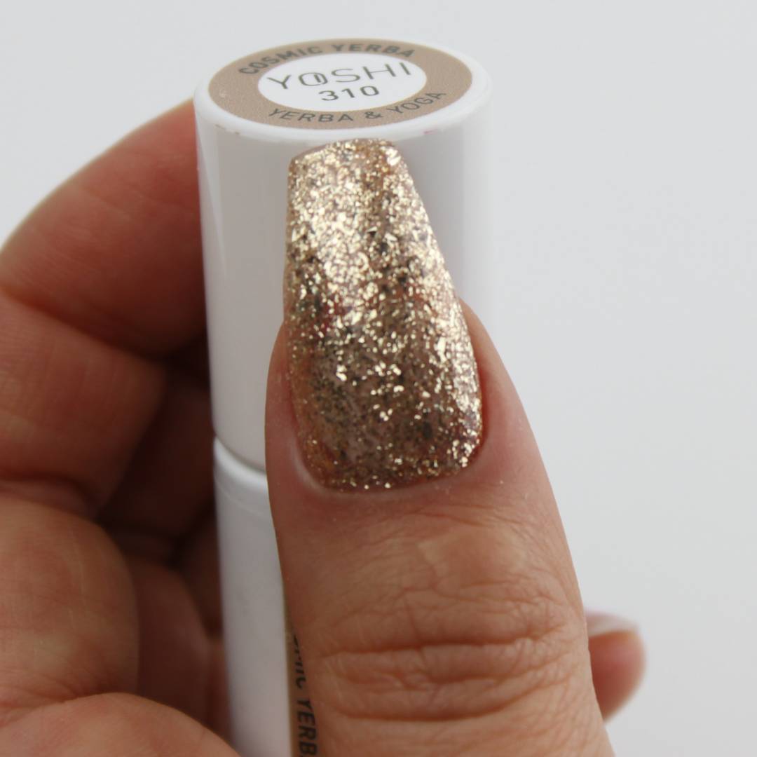 Gel Polish UV Hybrid Cosmic Yerba 6ml - 310 | Yoshi | Gold Gel Polish UV Hybrid Cosmic Yerba 6ml - 310 - Image 2