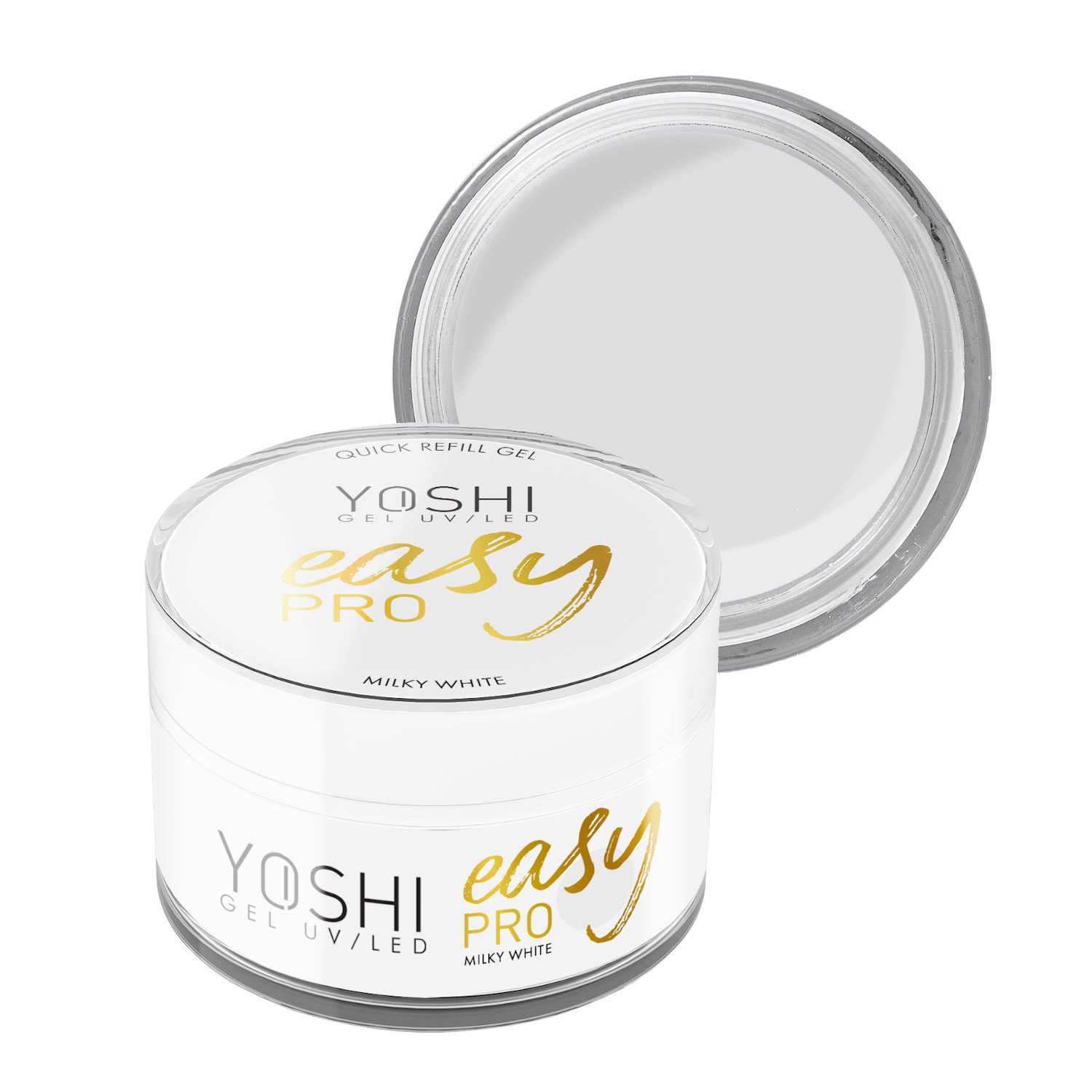 Easy PRO Gel UV LED Milky White 50ml | Yoshi | Milky Easy PRO Gel UV LED Milky White 50ml - Image 3