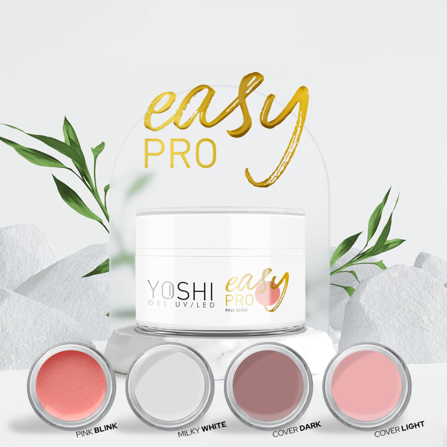 Easy PRO Gel UV LED Milky White 50ml | Yoshi | Milky Easy PRO Gel UV LED Milky White 50ml - Image 2