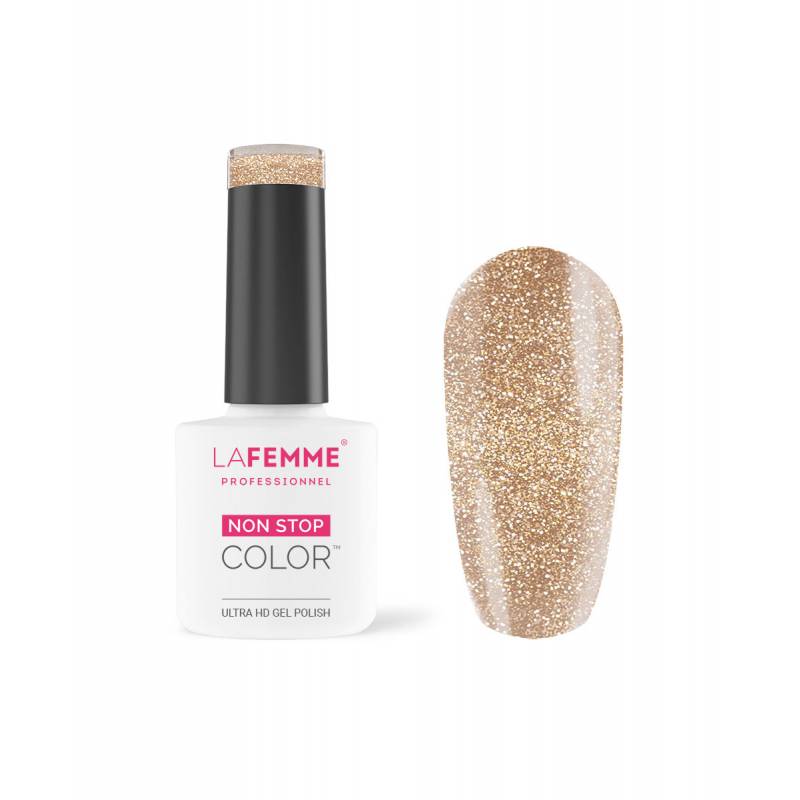 Gel Polish UV Hybrid Precious Bronze 8 ml – H067 | La Femme | Glitter Gel Polish UV Hybrid Precious Bronze 8 ml – H067
