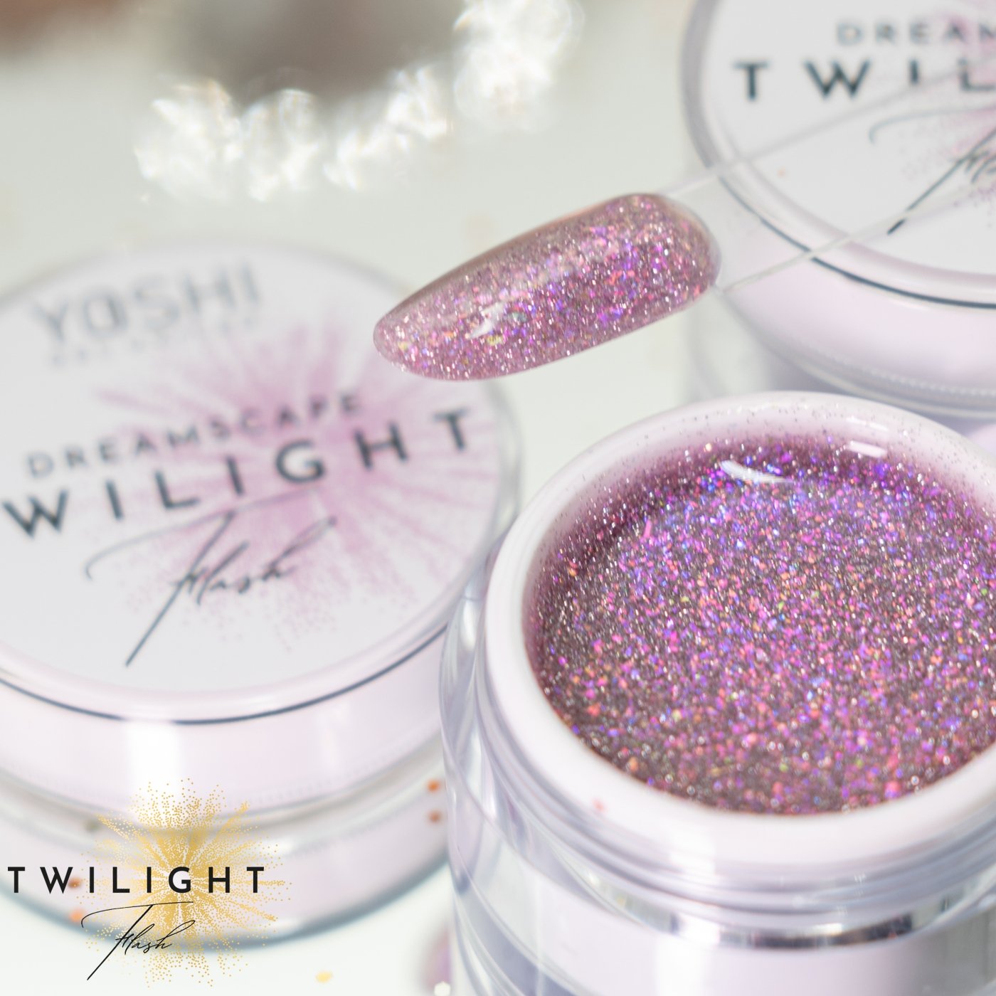 Twilight GEL UV LED Dreamscape 15ml | Yoshi | Glitter Twilight GEL UV LED Dreamscape 15ml - Image 3