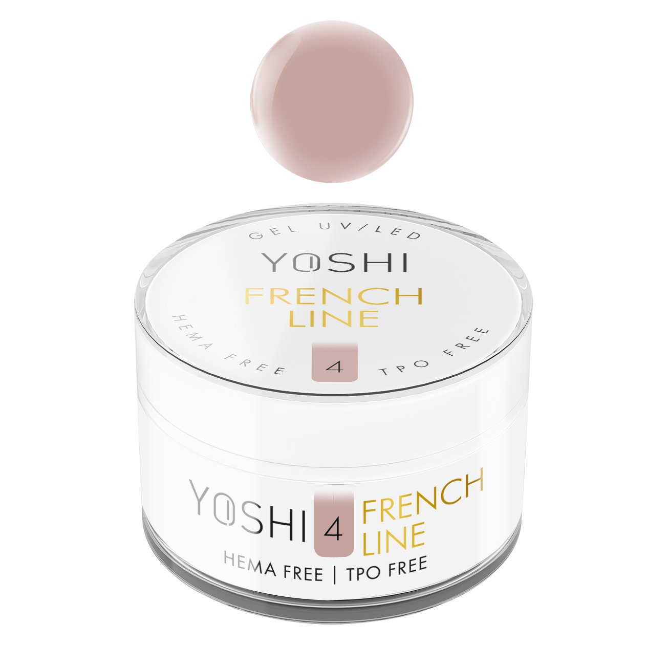 French Line GEL UV LED No 4 50 ml | Yoshi | Beige French Line GEL UV LED No 4 50 ml