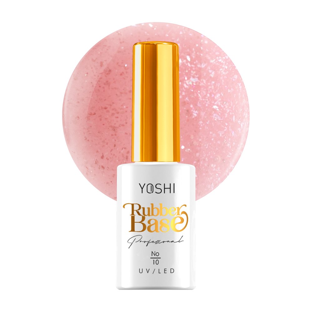 YOSHI Rubber Base UV Hybrid No10 10 ml | Yoshi | Glitter Rubber Base UV Hybrid No10 10 ml