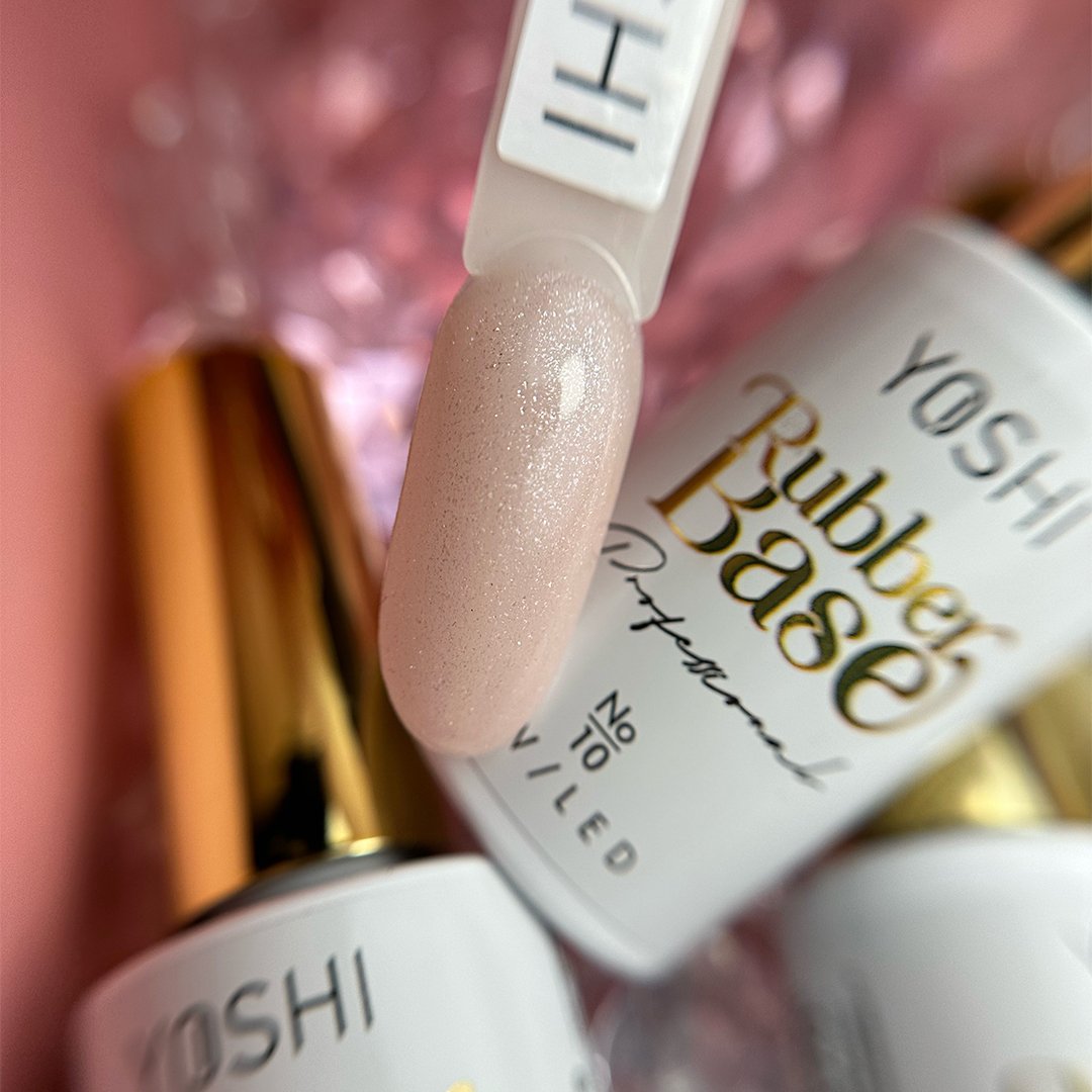 YOSHI Rubber Base UV Hybrid No10 10 ml | Yoshi | Glitter YOSHI Rubber Base UV Hybrid No10 10 ml - Image 4