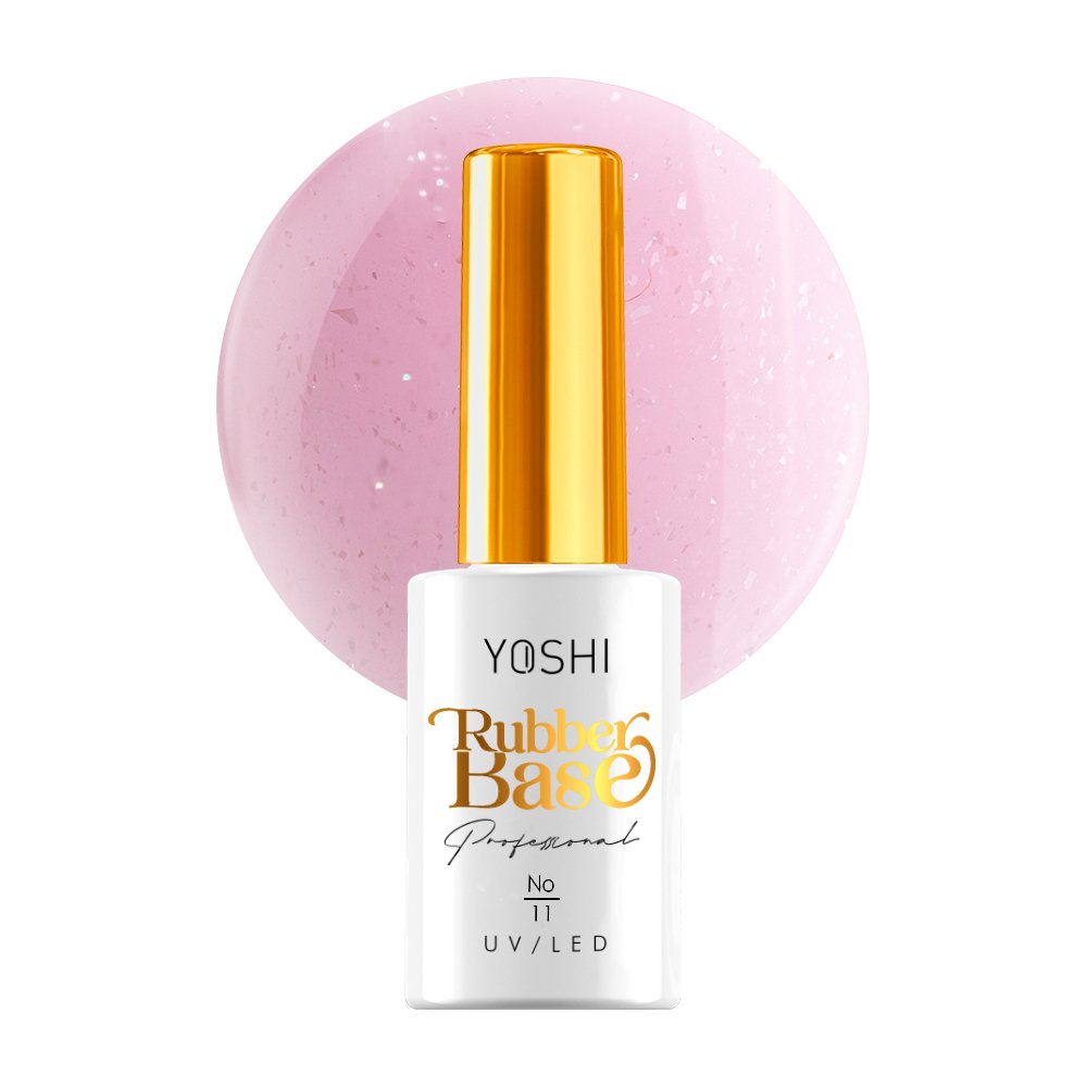 YOSHI Rubber Base UV Hybrid No11 10 ml | Yoshi | Glitter Rubber Base UV Hybrid No11 10 ml