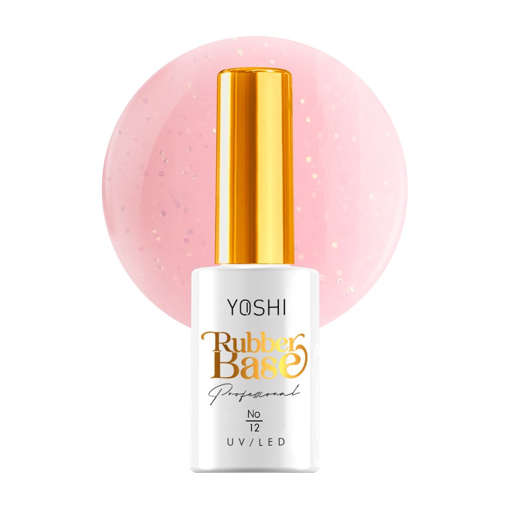 YOSHI Rubber Base UV Hybrid No12 10 ml | Yoshi | Glitter Rubber Base UV Hybrid No12 10 ml
